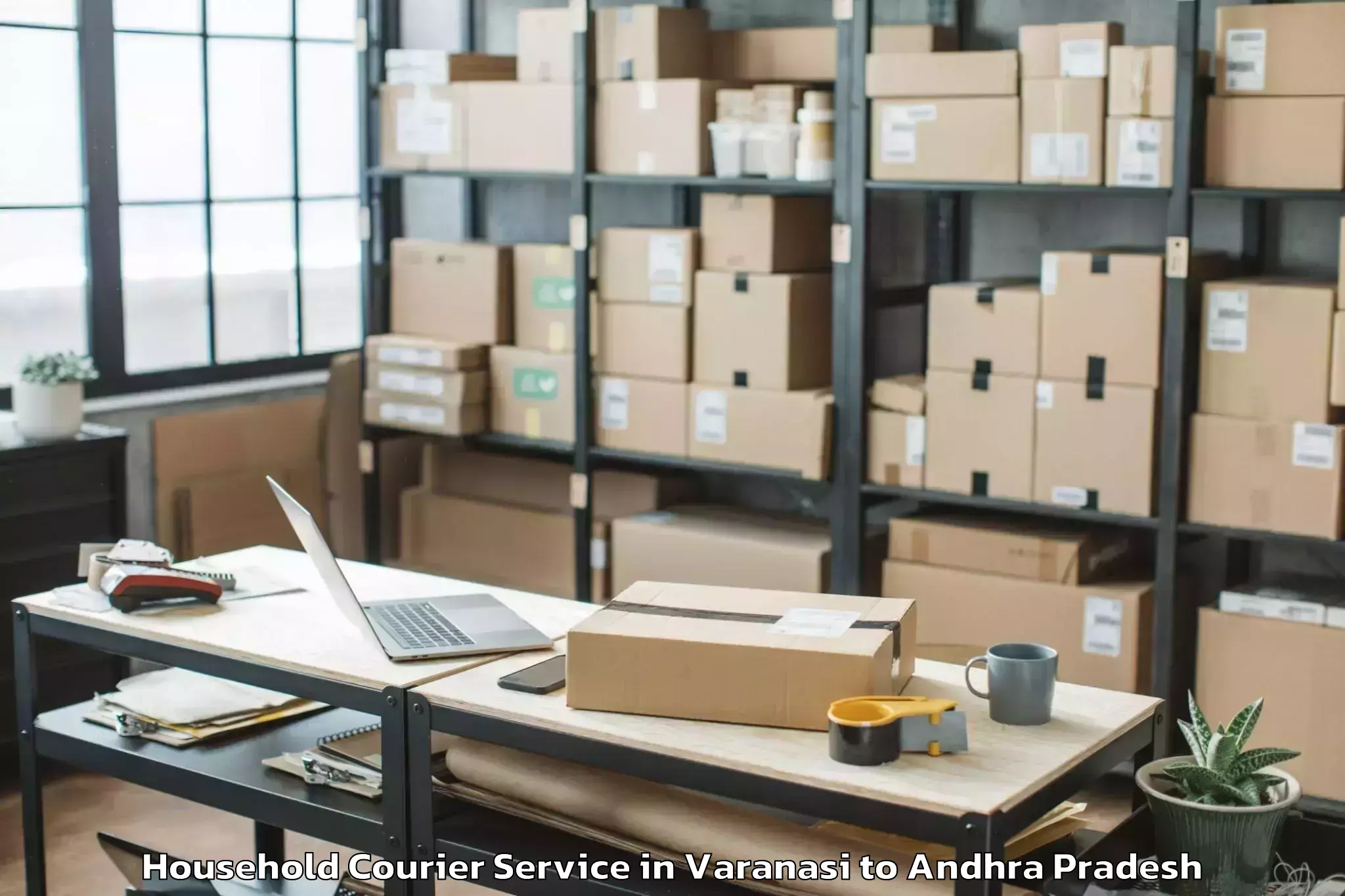 Professional Varanasi to Mandavalli Household Courier